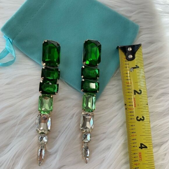 New Fashion  Shiny Rhinestone Long Earrings - Picture 11 of 13